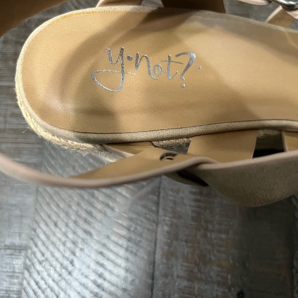 Elegant Tan Espadrille Wedge Sandals - Picture 2 of 6